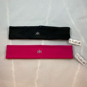 Kyodan workout headbands pink and gray, one size